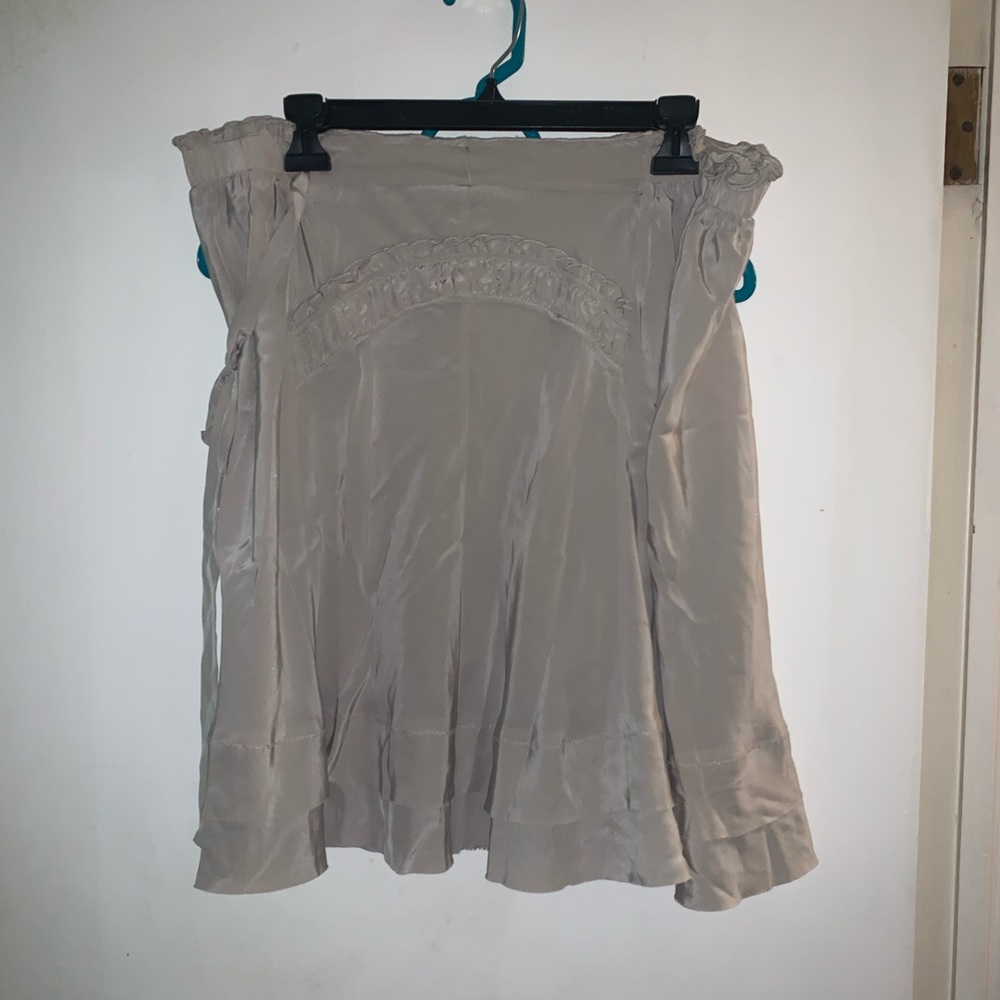 BCBGMaxAzria Silk Ruffle Skirt